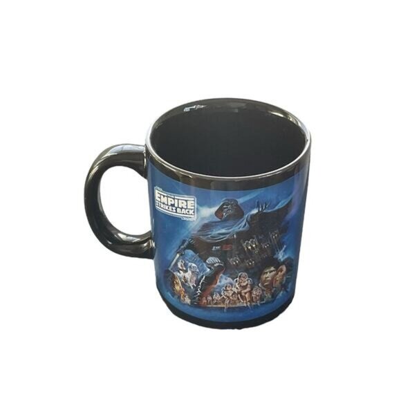 Star Wars Empire Strikes Back Ceramic Mug 12 Oz Black & Blue - Picture 1 of 4